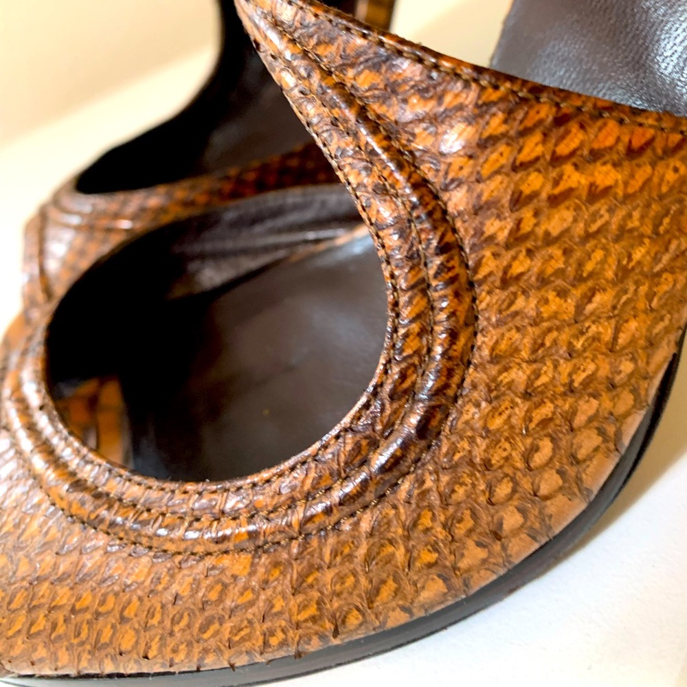 Max Studio Python Slingback Heels 🤎 *Limited Edition* - Picture 3 of 12